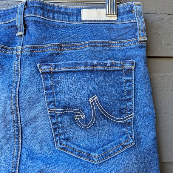 AG Adriano Goldschmied The Harper Essential Straight Blue Jeans Size 27R Boho - Picture 5 of 10